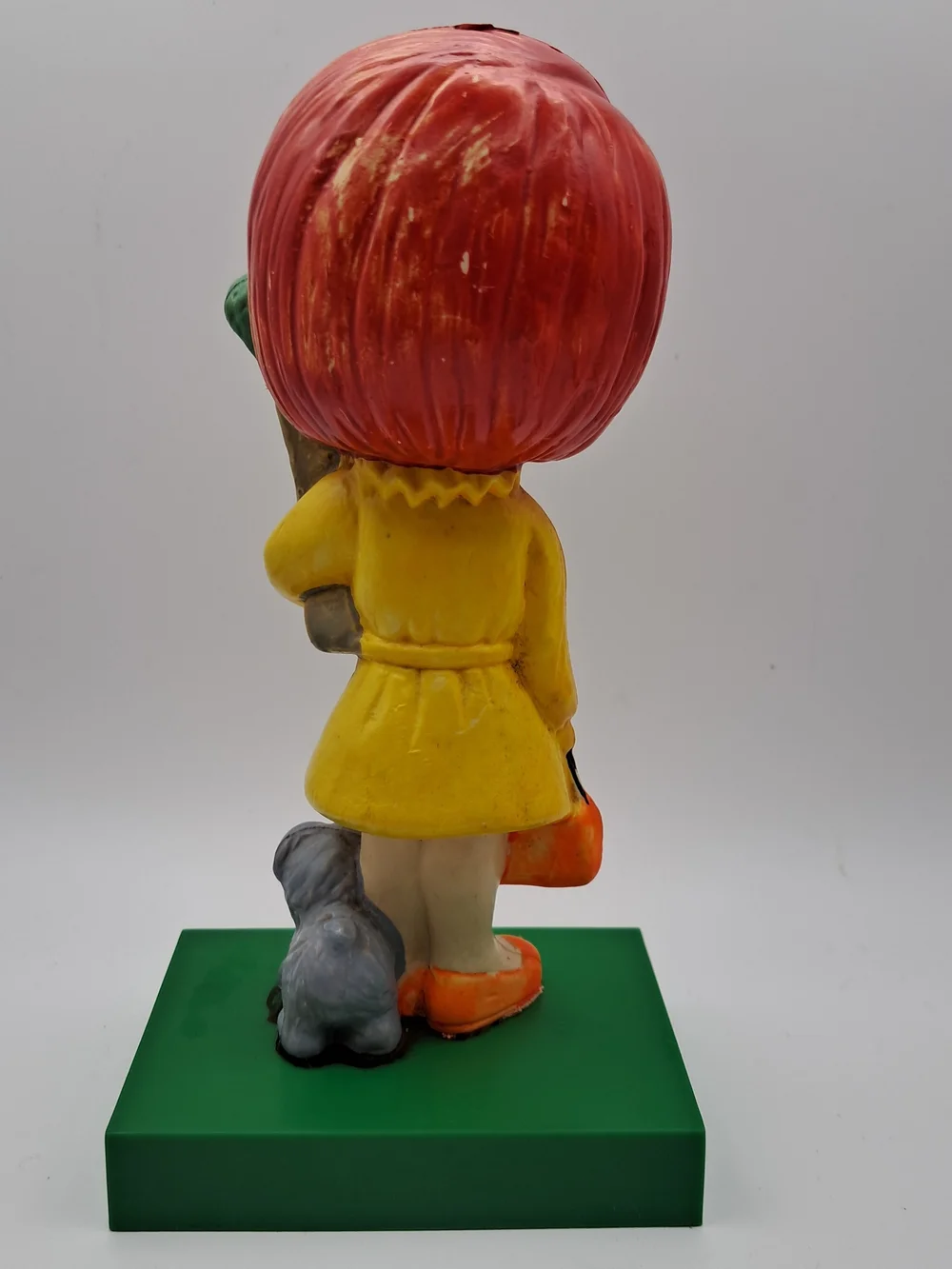 Vintage-Style Yellow Dress Figurine with Red Hair - World's Best Mother